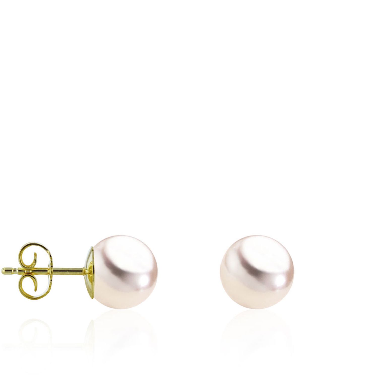 AURONOS Pearl stud earrings 18K yellow gold Akoya pearls 8.5-9mm