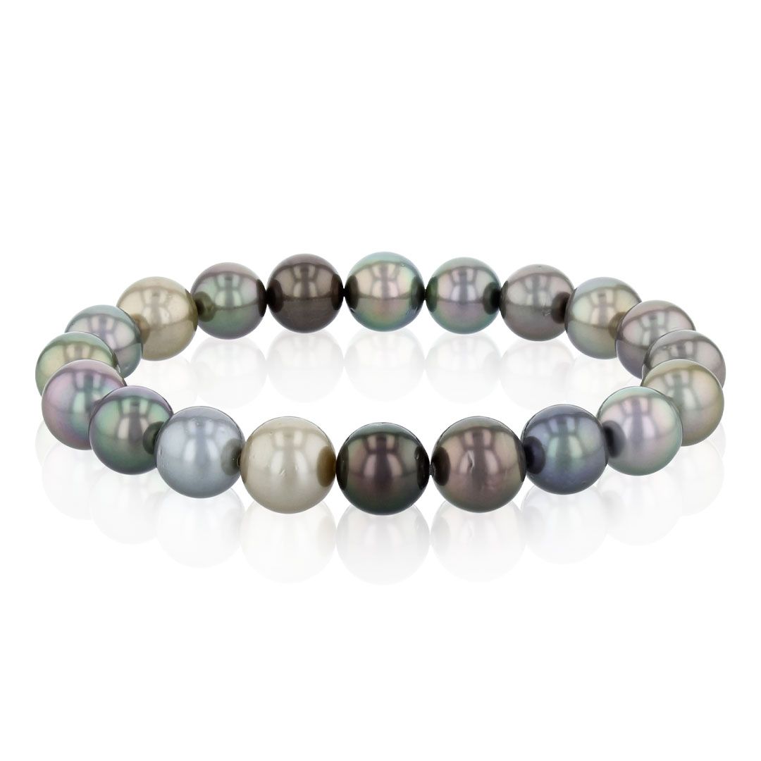 AURONOS Pearl bracelet with Tahitian pearls 9-10mm 19cm