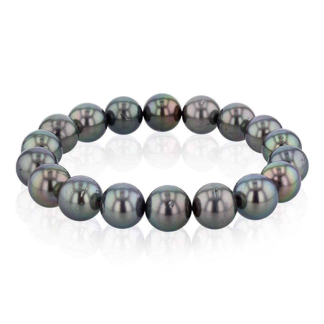 AURONOS Bracelet de perles avec perles de Tahiti 10-11mm 19cm