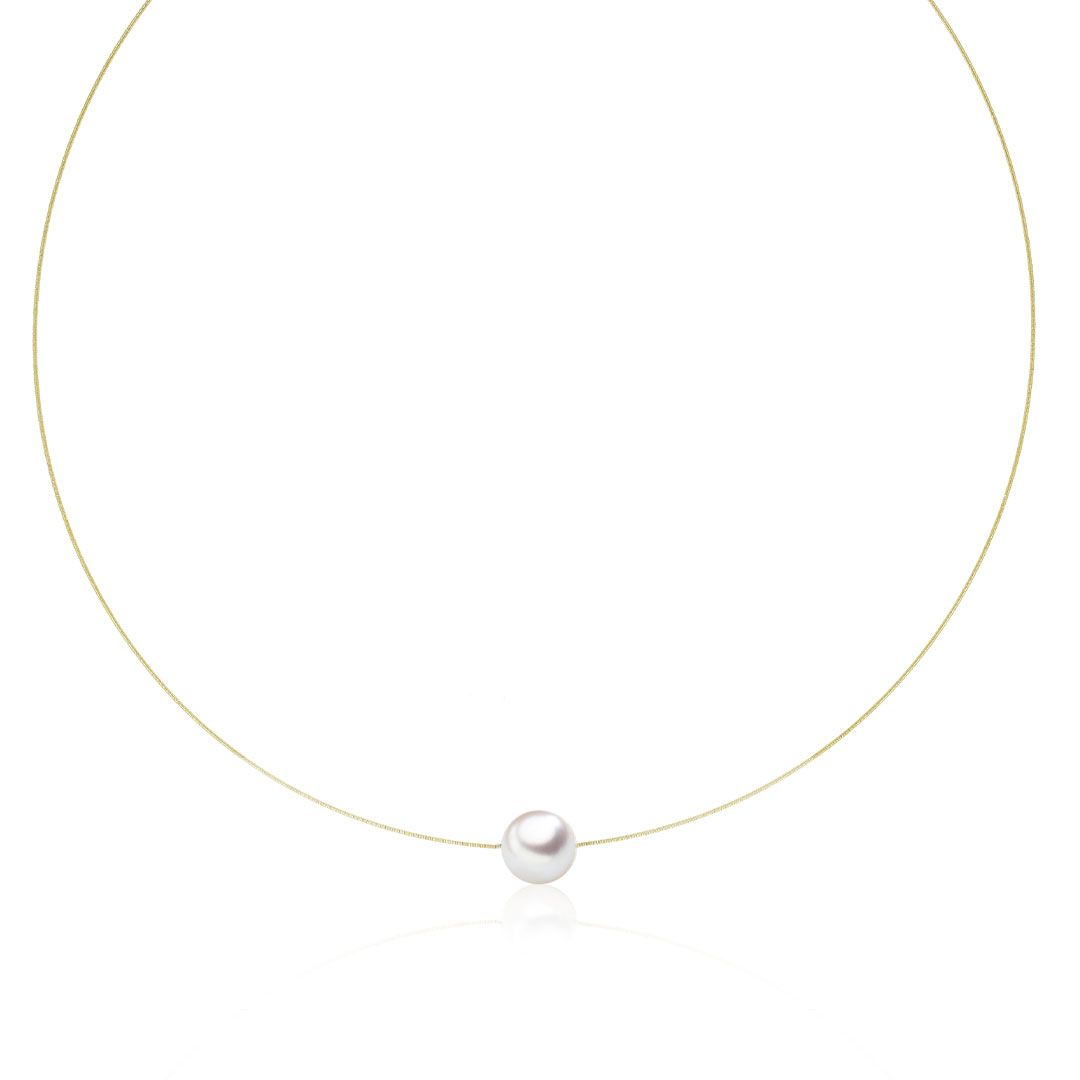 AURONOS Pearl choker 18K yellow gold with Akoya pearl 8.5-9mm 45cm