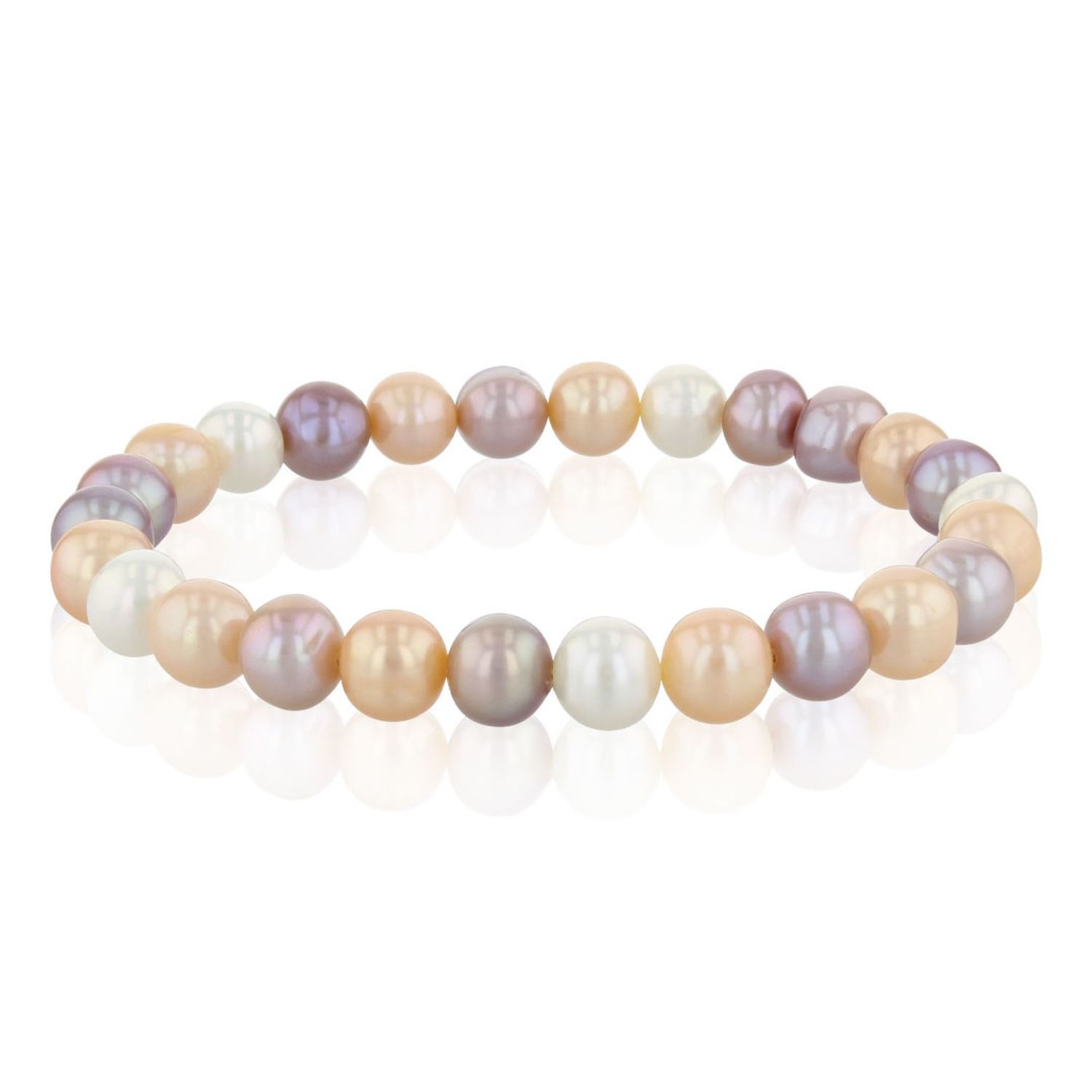 AURONOS Pearl bracelet with "potato-shape" freshwater pearls 8-8.5mm 19cm long