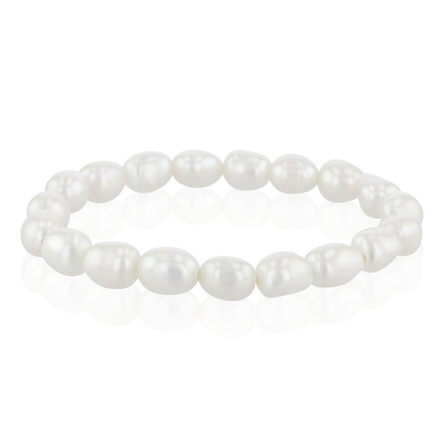 AURONOS Pearl bracelet with baroque freshwater pearls 8-9mm 19cm long