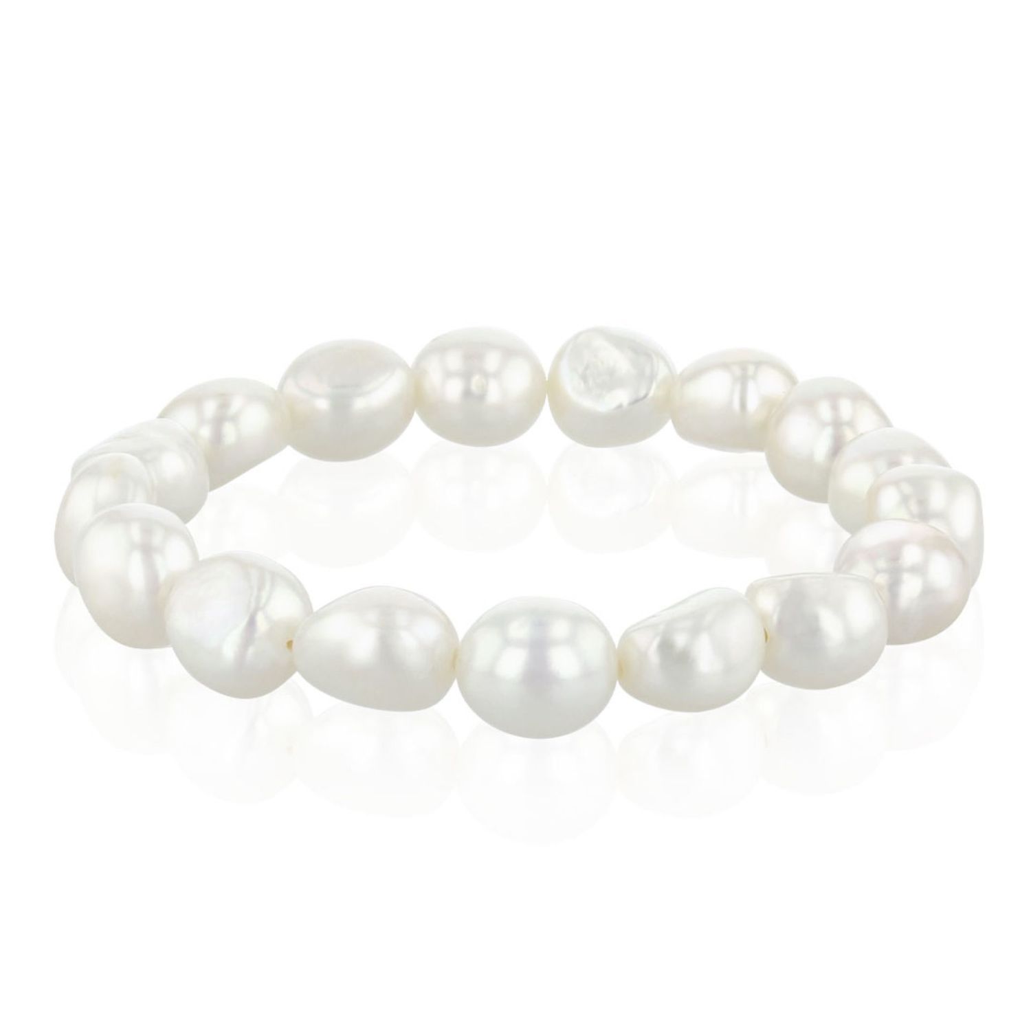 AURONOS Pearl bracelet with baroque freshwater pearls 10-11mm 19cm long