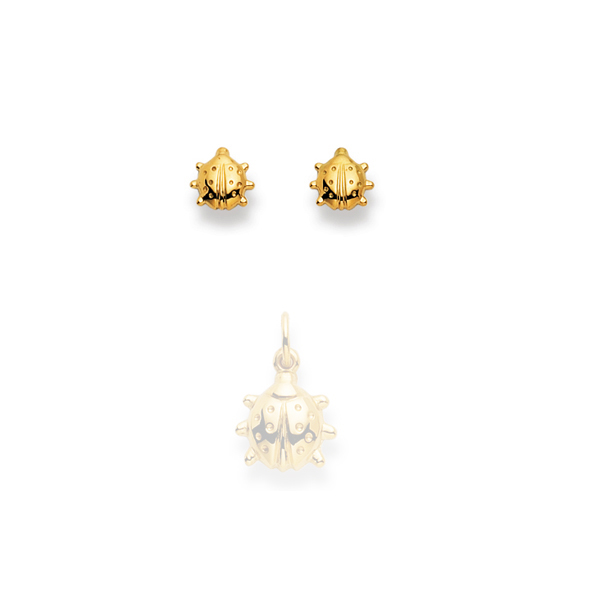 Pfalzer Stud earrings 18K yellow gold lucky beetle