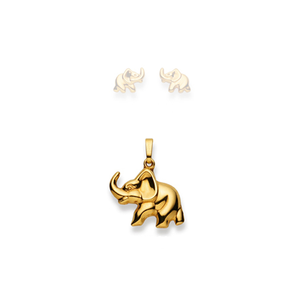 Pfalzer Anhänger 18K Gelbgold Elefant