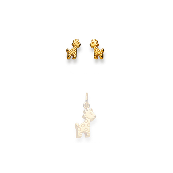 Pfalzer Clous d'oreille girafes en or jaune 18 carats