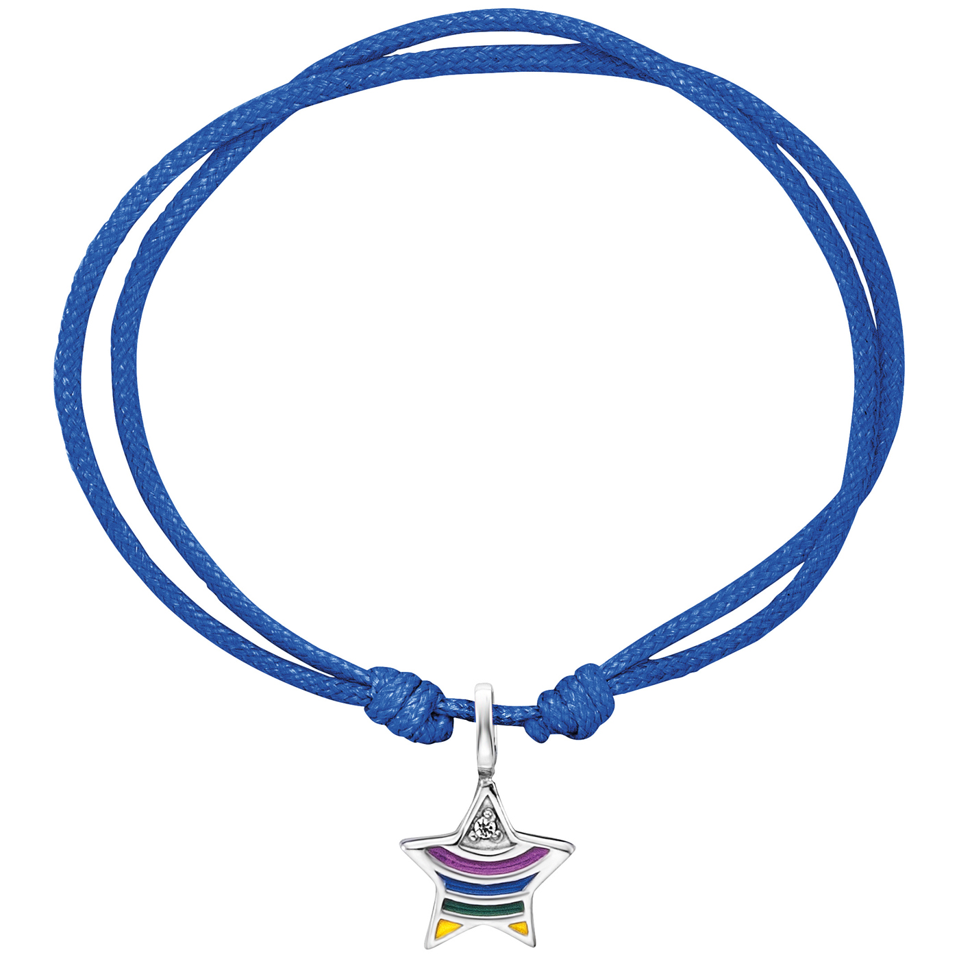 Engelsrufer Bracelet en fil de nylon avec pendentif étoile en argent 925