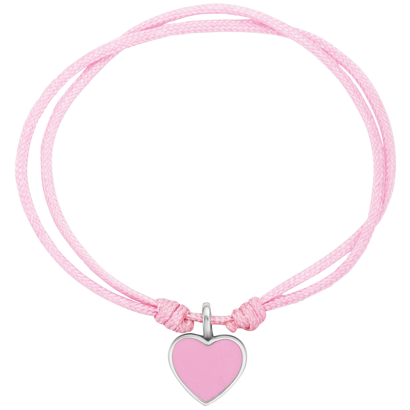 Engelsrufer Bracelet en fil de nylon avec pendentif coeur en argent 925