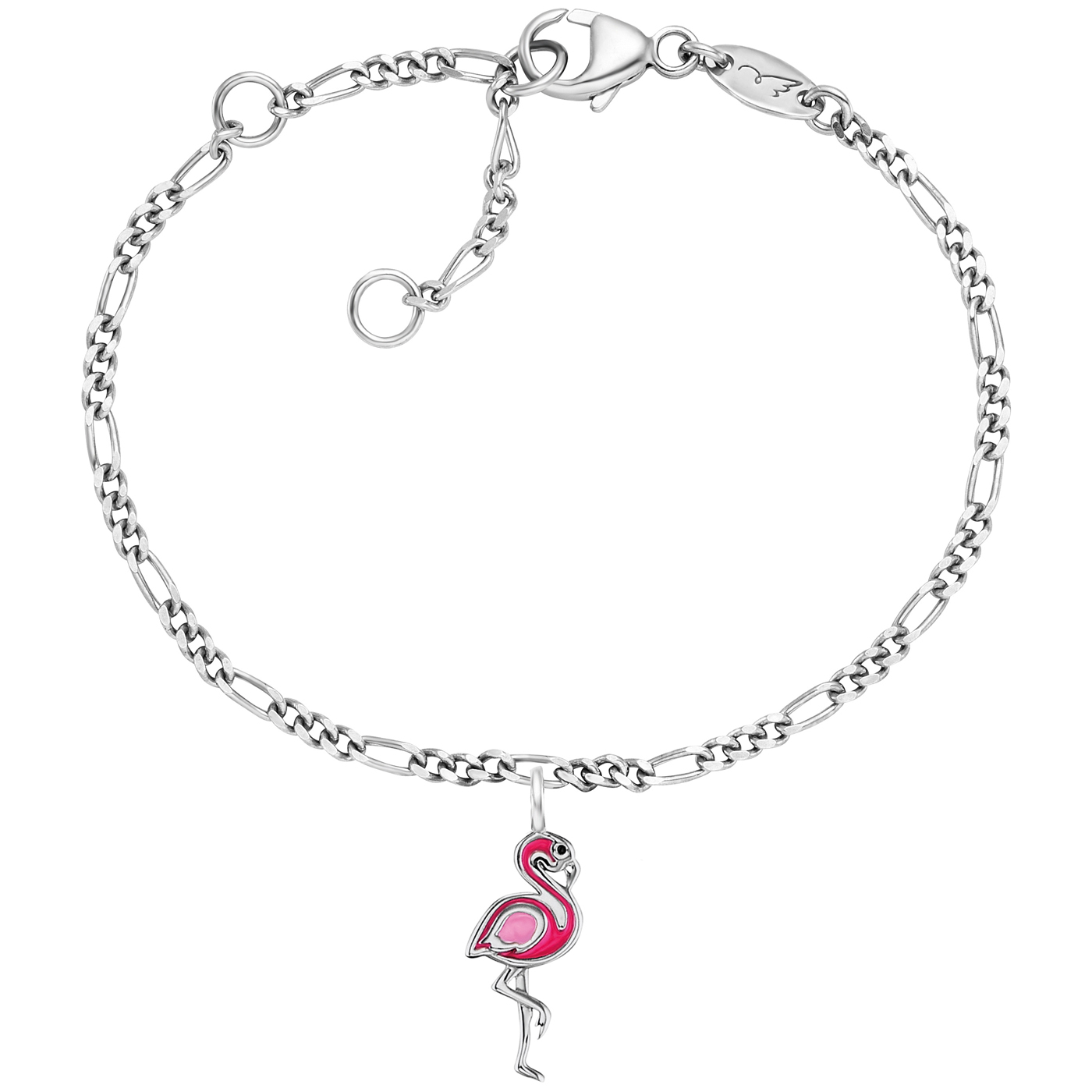 Engelsrufer Armband 925 Silber mit Flamingo Anhänger 15cm lang