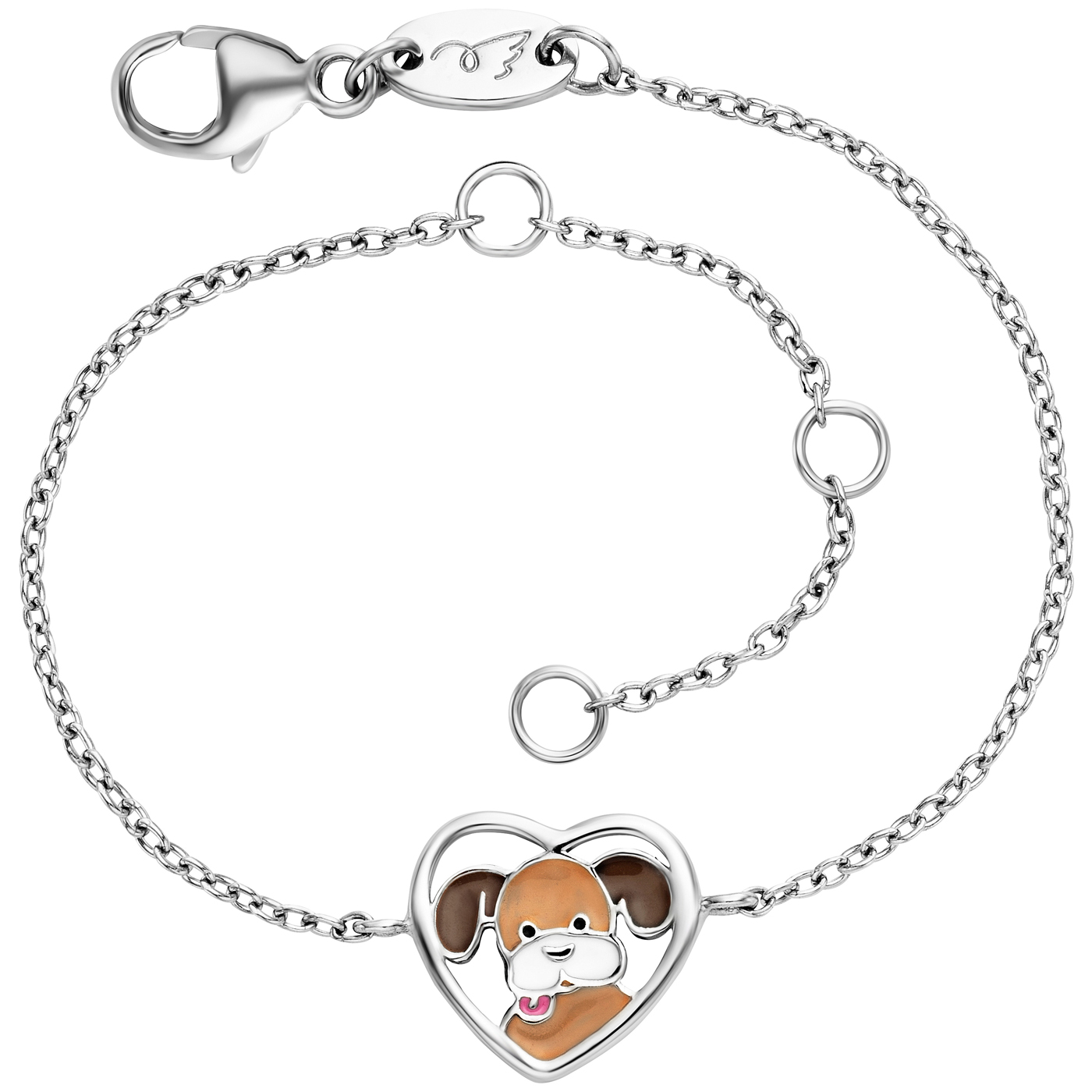 Engelsrufer Bracelet 925 silver with dog pendant 15cm long