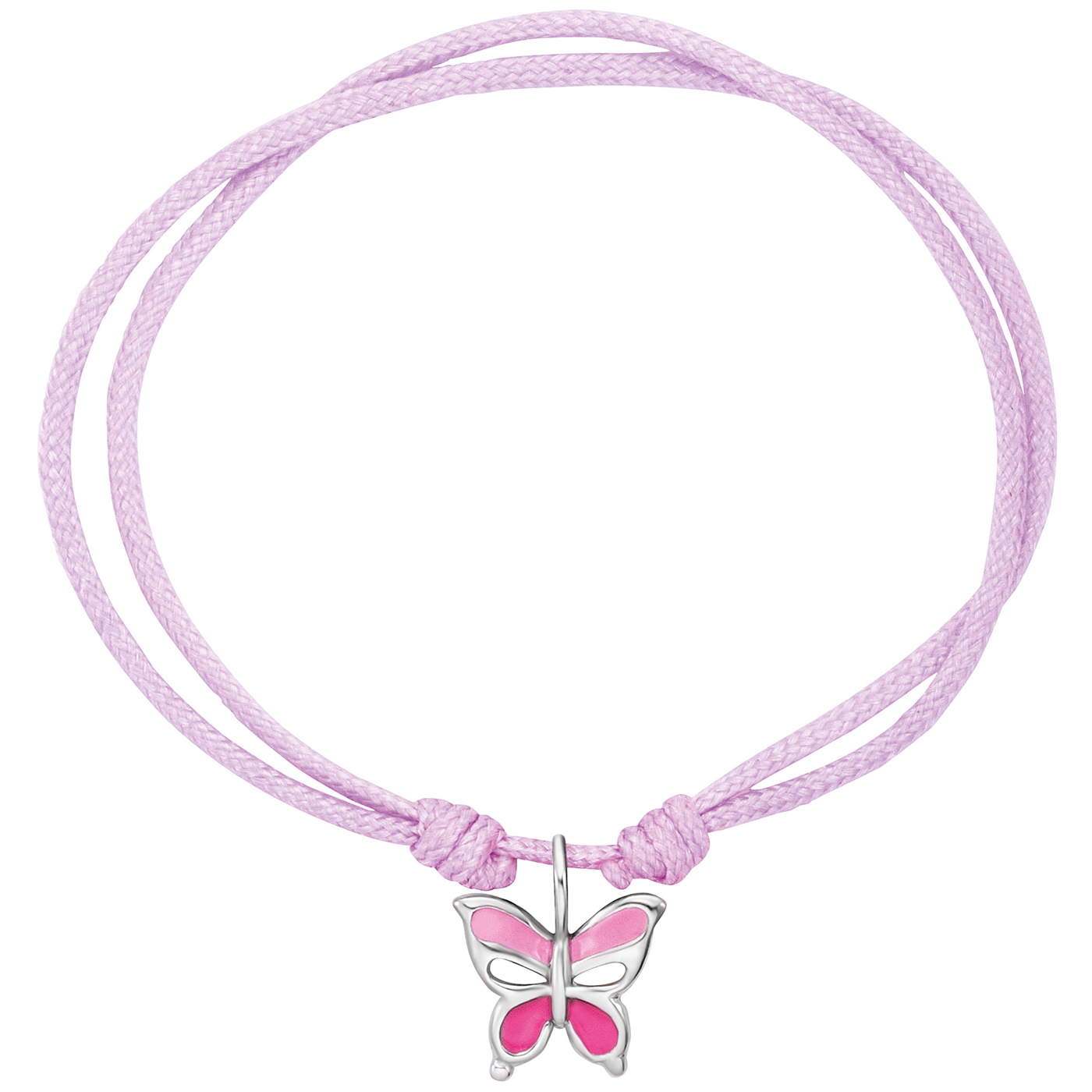 Engelsrufer Nylon yarn bracelet with 925 silver butterfly pendant