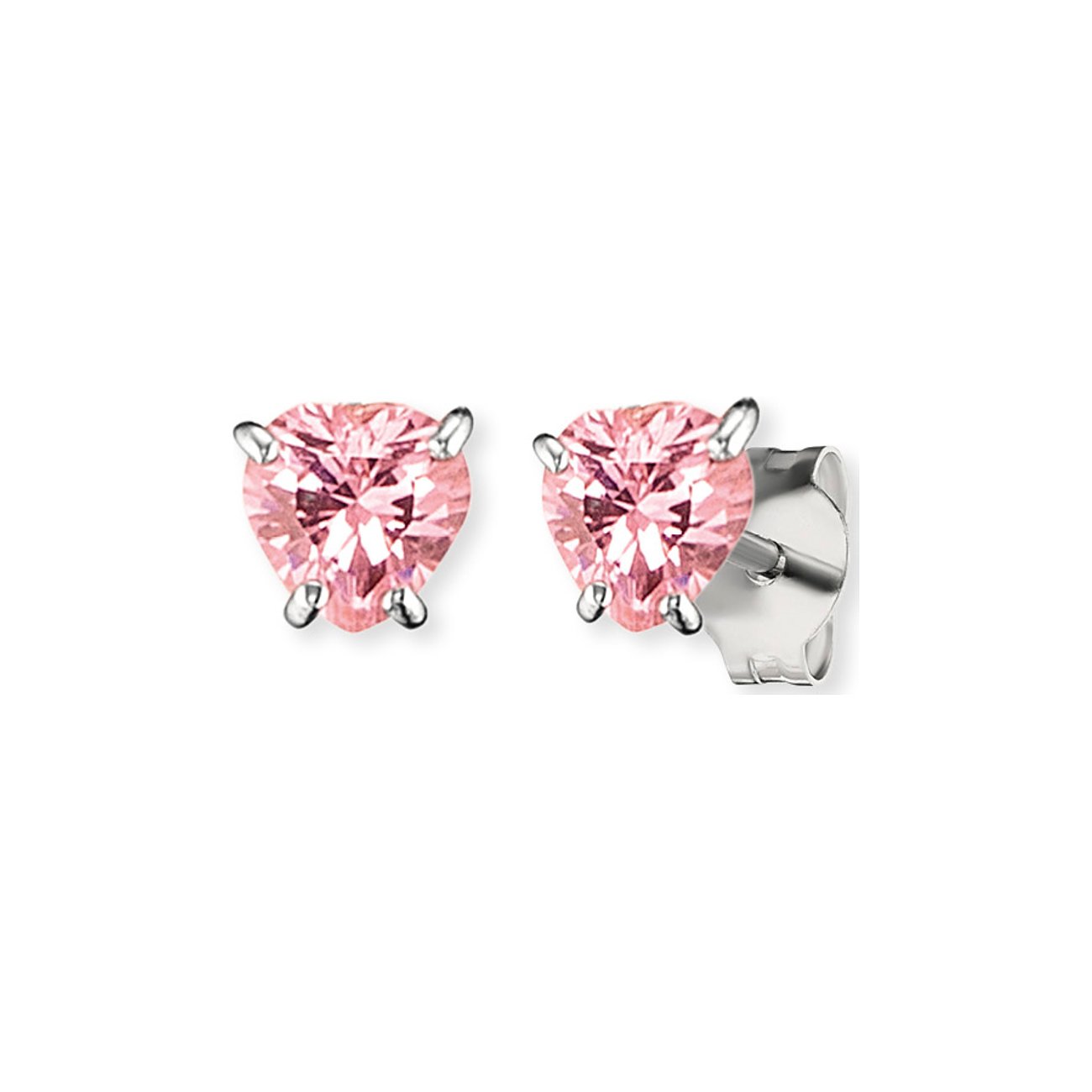 Engelsrufer Stud earrings 925 silver with zirconia hearts