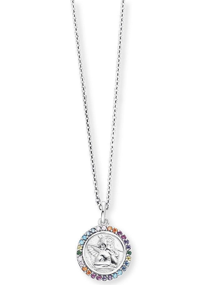 Engelsrufer Necklace 925 silver with guardian angel pendant and zirconia 42cm long