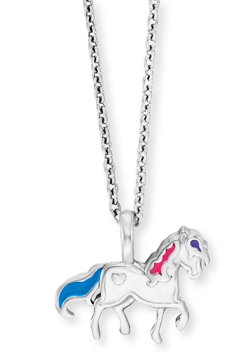 Engelsrufer Collier 925 argent avec pendentif cheval 42cm de long