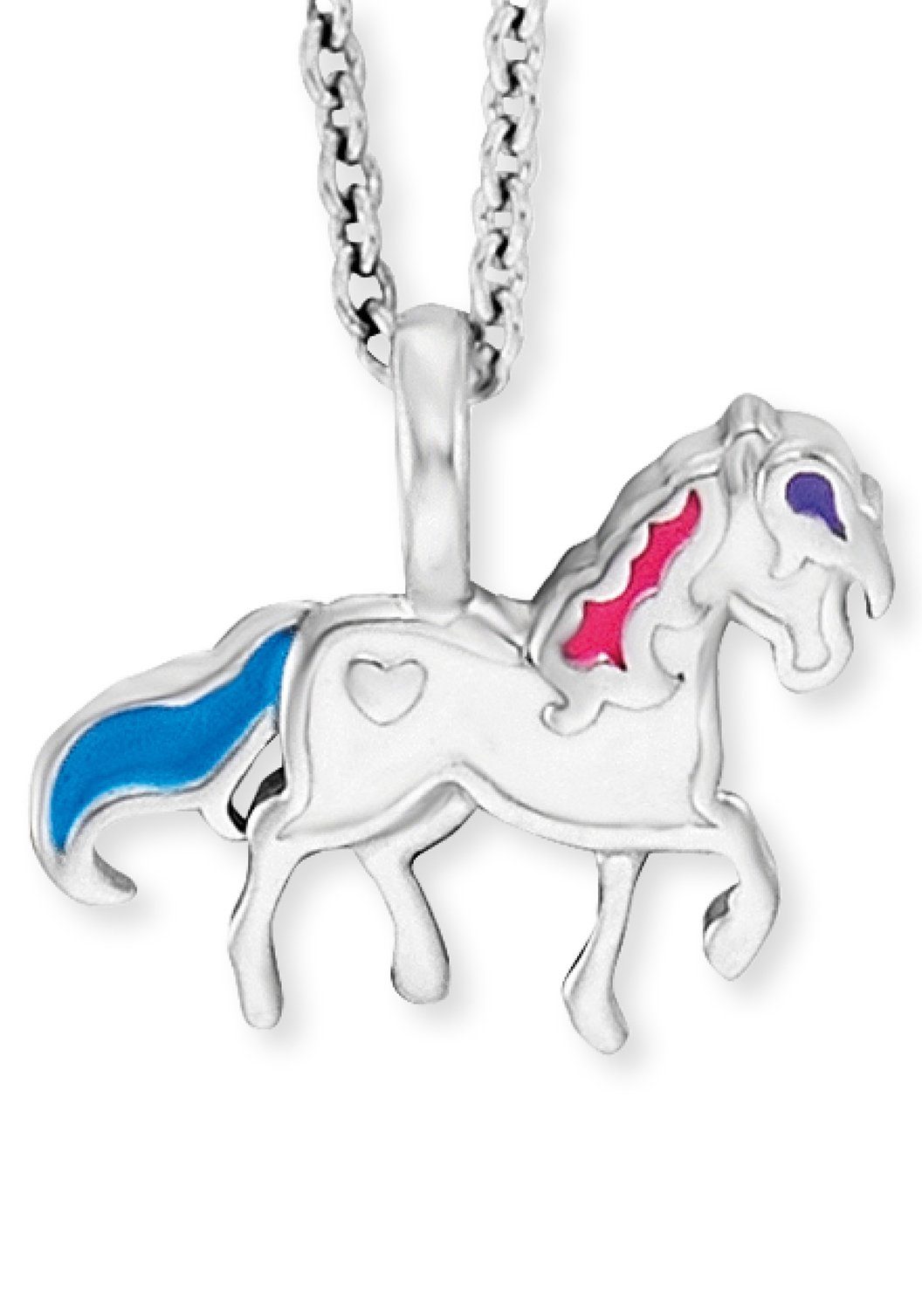 Engelsrufer Collier 925 argent avec pendentif cheval 42cm de long