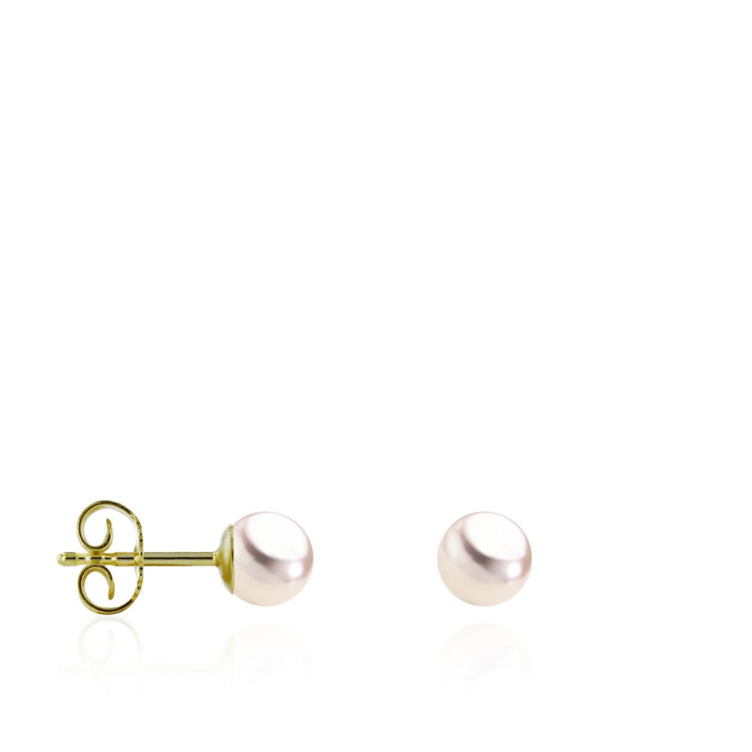 AURONOS pearl stud earrings 18K yellow gold Akoya pearls 5-5.5mm