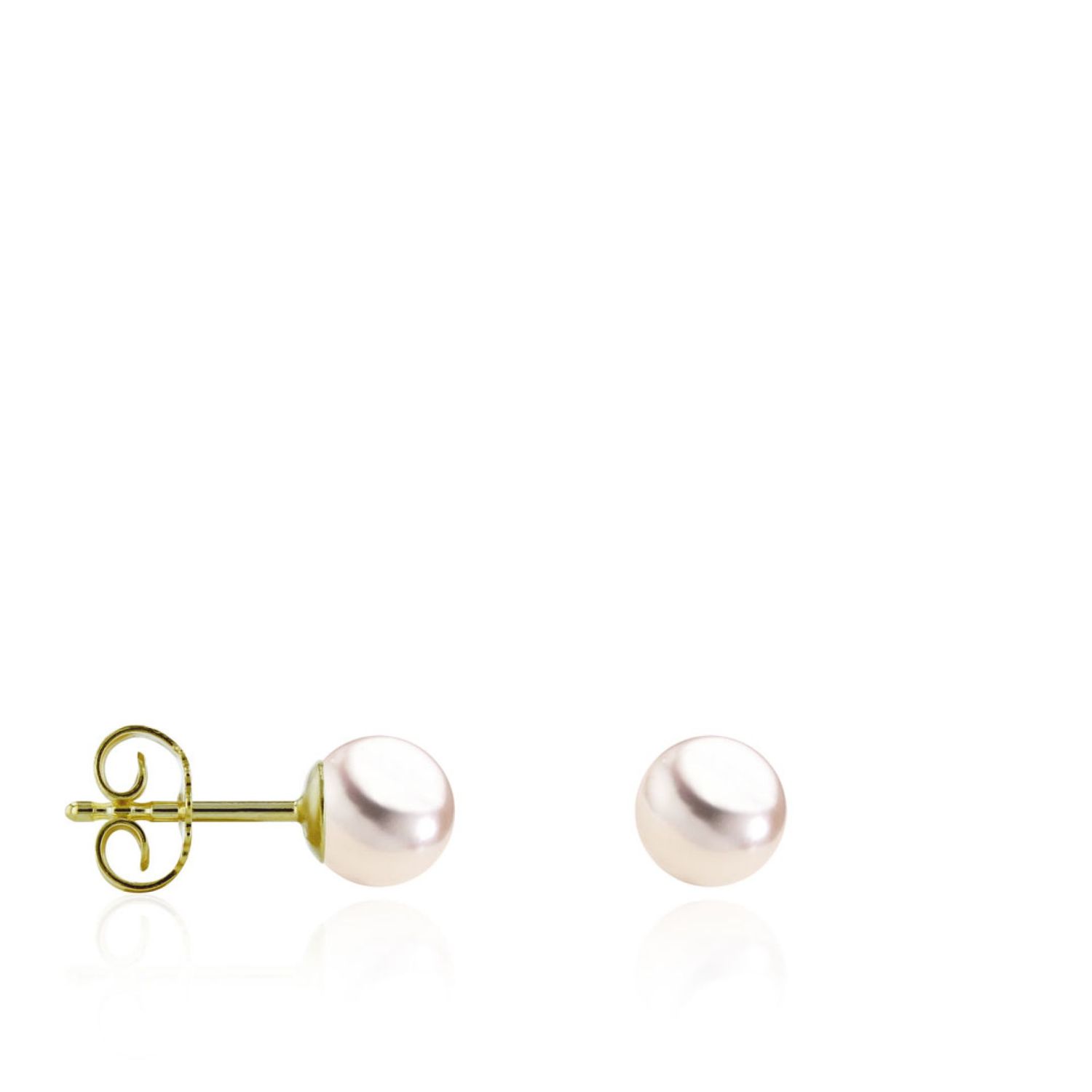 AURONOS pearl stud earrings 18K yellow gold Akoya pearls 5.5-6mm