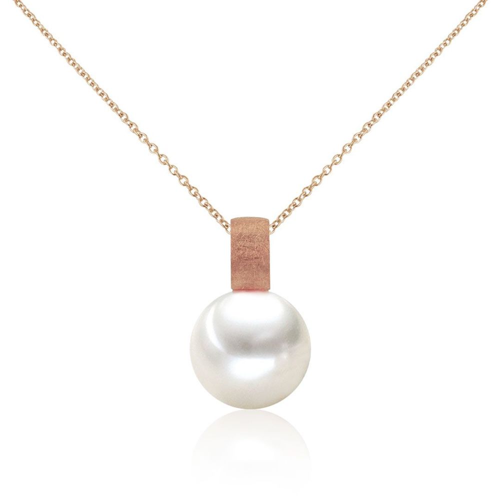 AURONOS Pearl Pendant 18K Rose Gold with a Ming Pearl 12-13mm