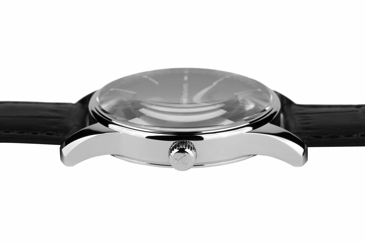 Atlantic Seaport Small Second stainless steel / black leather