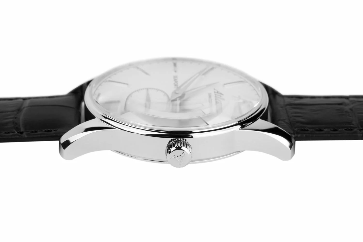 Atlantic Seaport Small Second stainless steel / black leather