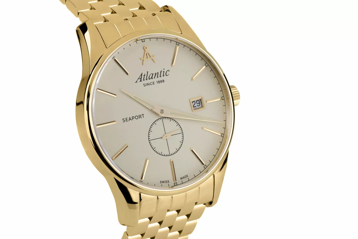 Atlantic Seaport Small Second stainless steel PVD yellow gold