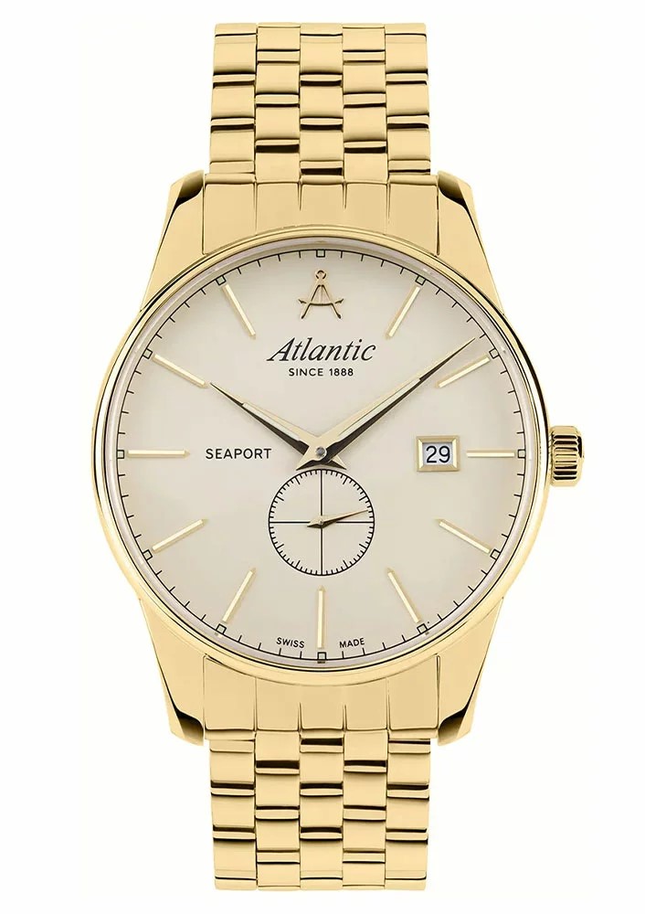 Atlantic Seaport Small Second Edelstahl PVD Gelbgold