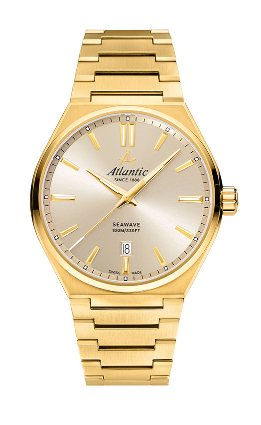 Atlantic Seawave Gents Yellow Gold PVD Champagne