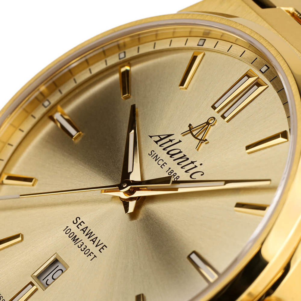 Atlantic Seawave Gents Yellow Gold PVD Champagne