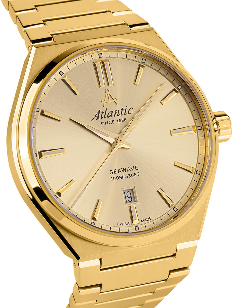 Atlantic Seawave Gents or jaune PVD Champagne