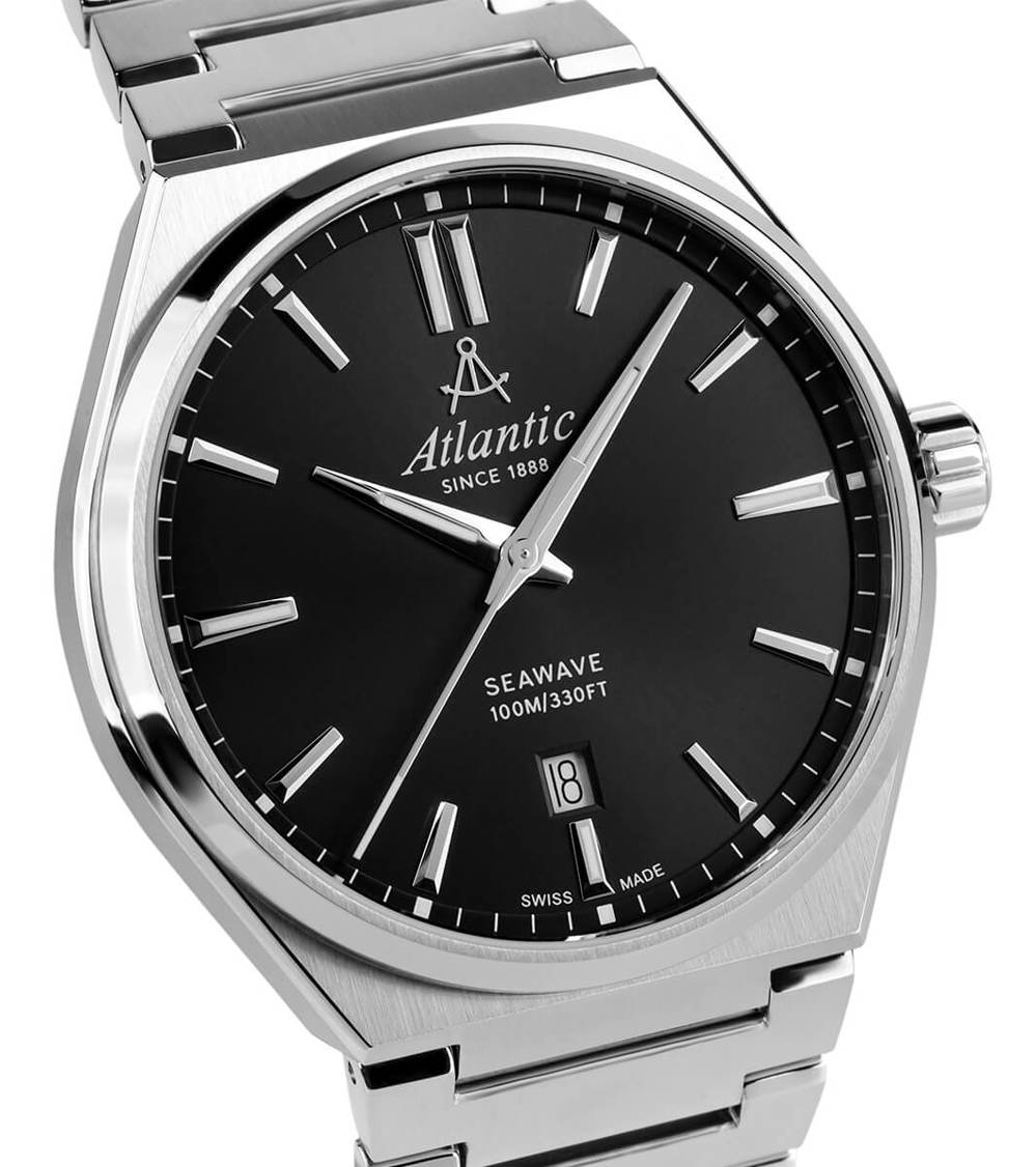 Atlantic Seawave Gents stainless steel / black