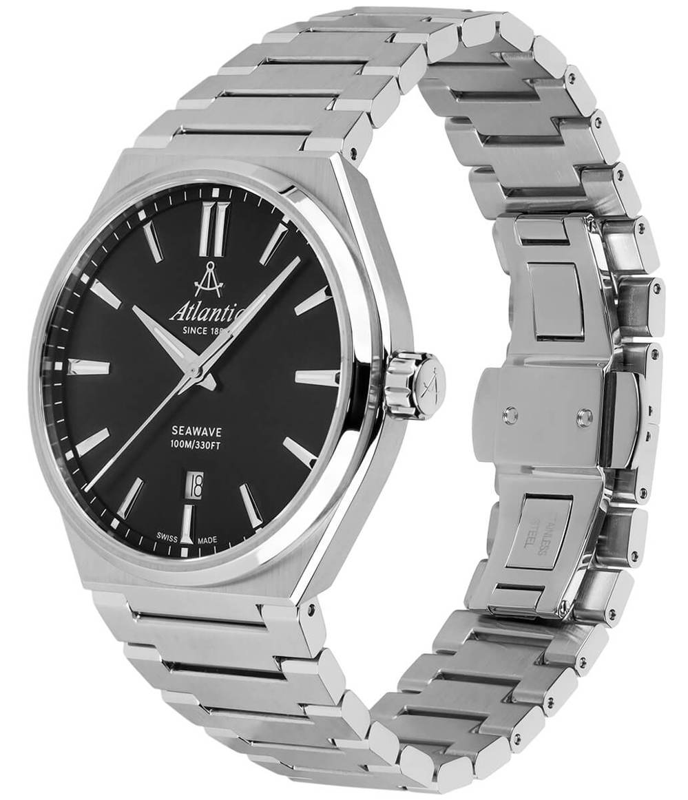 Atlantic Seawave Gents stainless steel / black