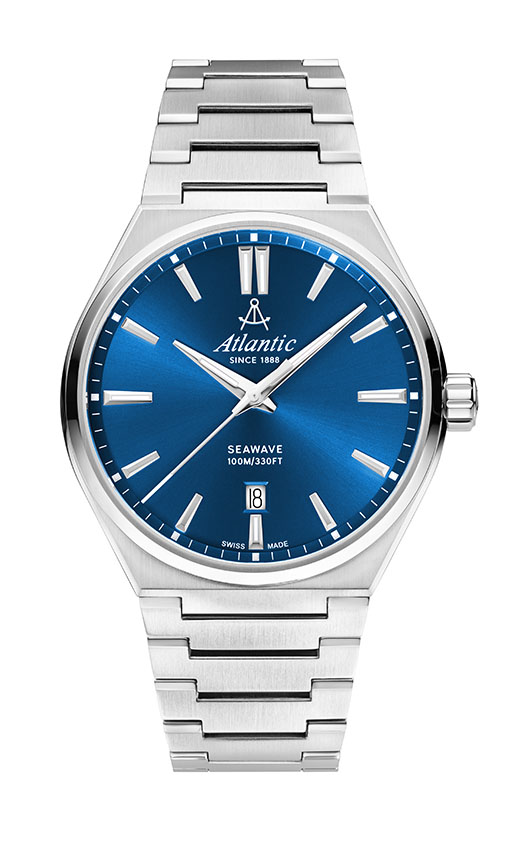 Atlantic Seawave Gents Acier inoxydable / Bleu