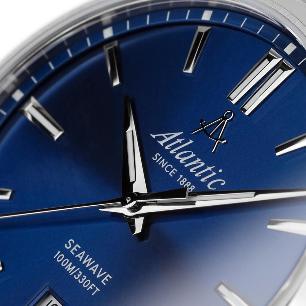 Atlantic Seawave Gents stainless steel / blue