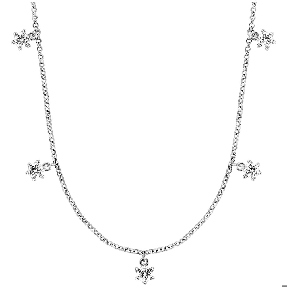 Angel Caller necklace 925 silver with cubic zirconia 40cm