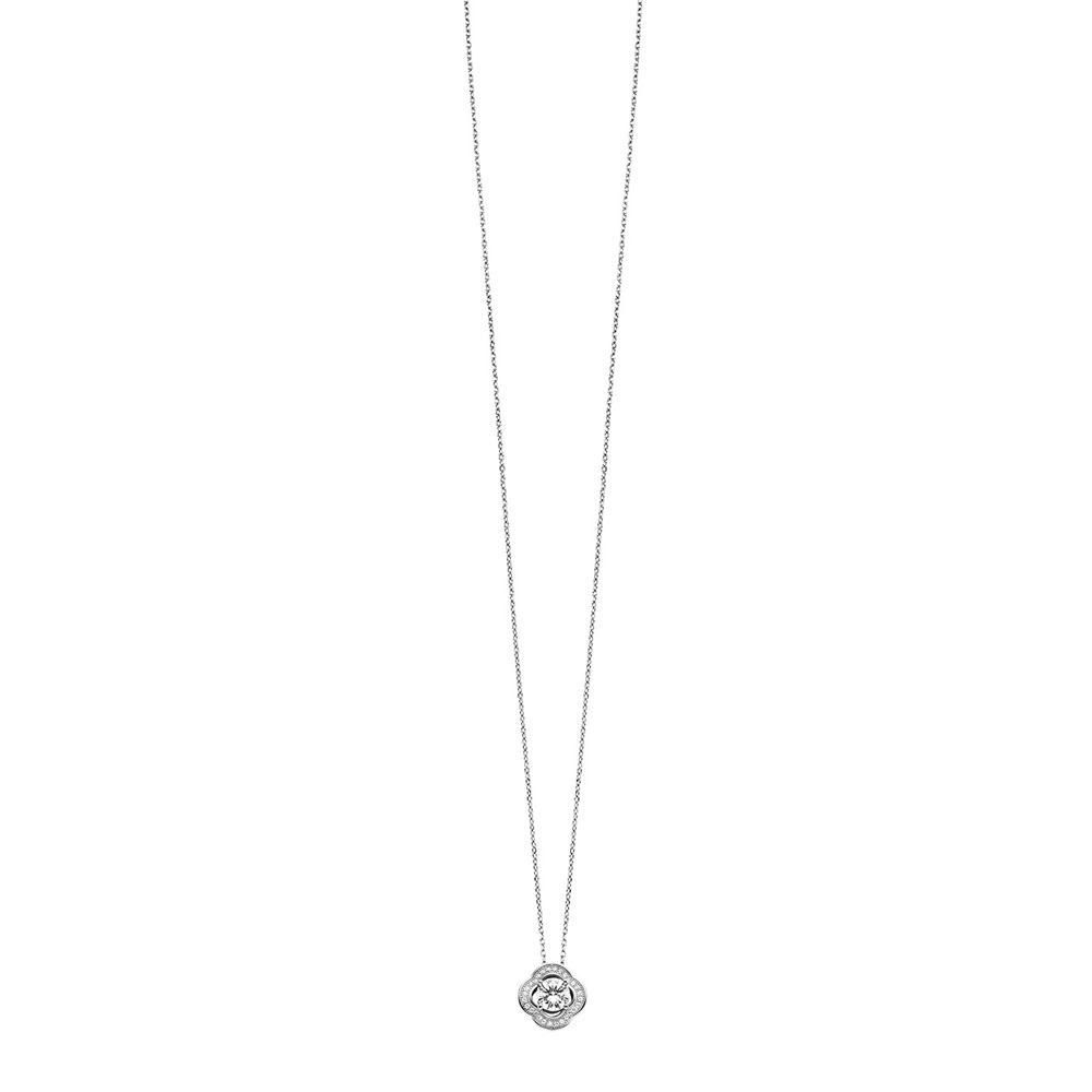 Julie Julsen Collier Chaîne d’ancrage 925 Argent avec 55 Zircons 38-43cm de long