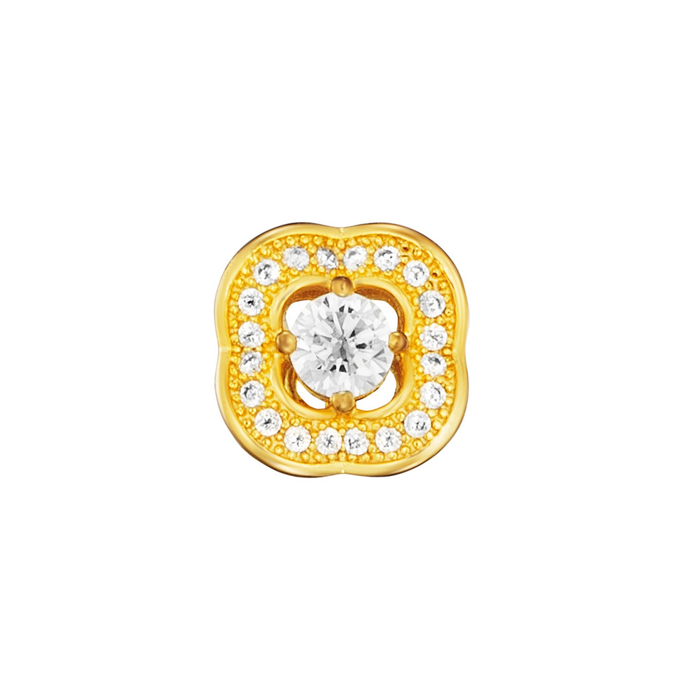 Julie Julsen Stud 925 silver plated with 82 cubic zirconia