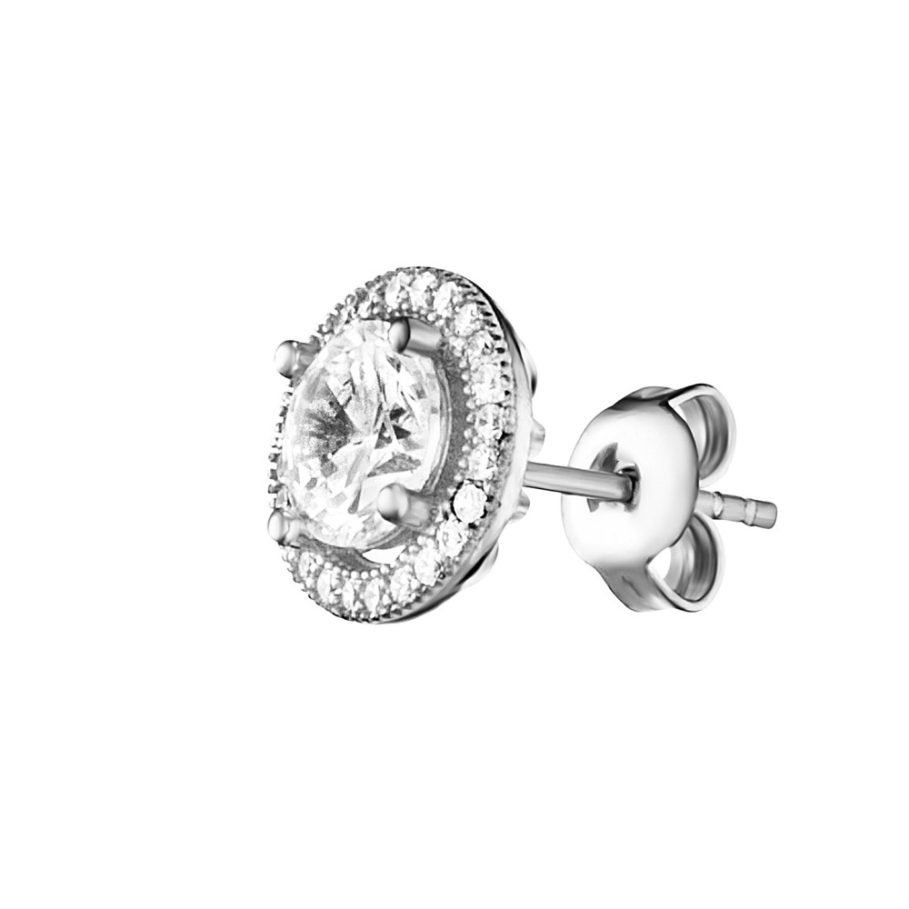 Julie Julsen Stud 925 silver with 50 cubic zirconia