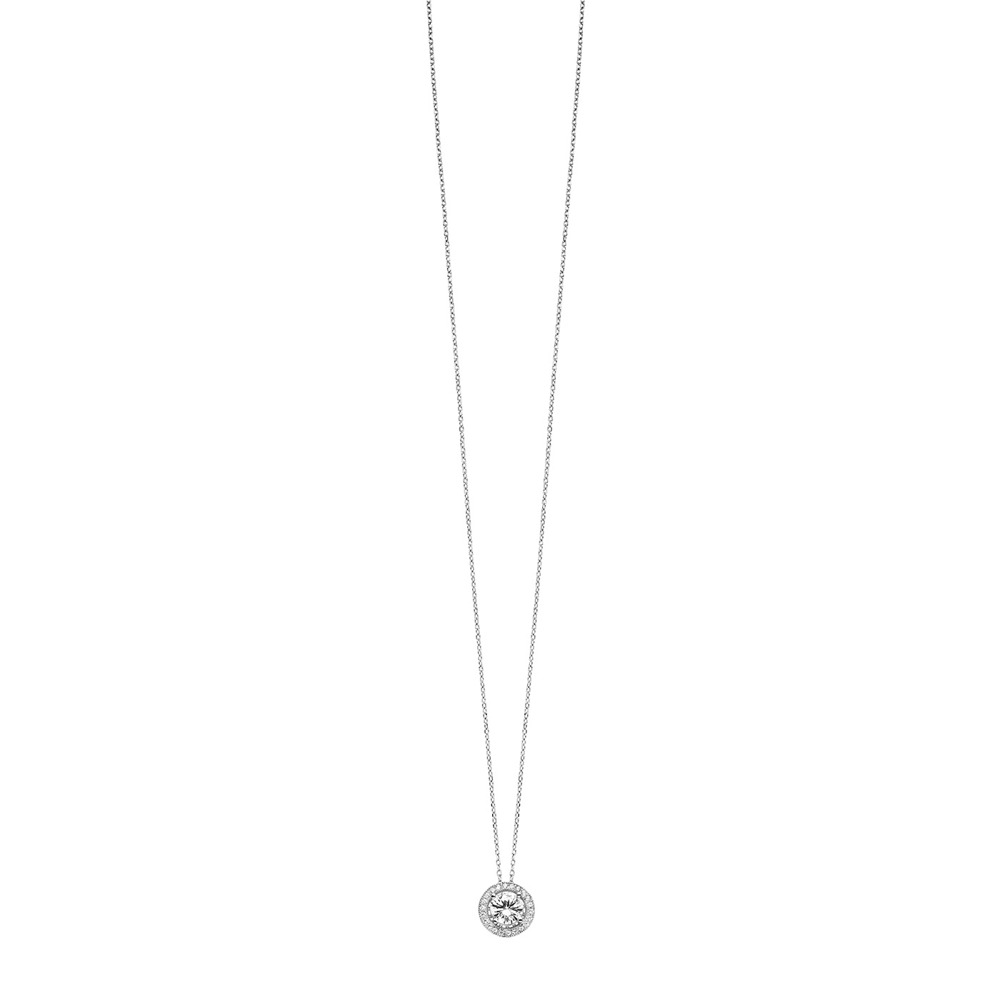 Julie Julsen Collier Ankerkette 925 Silber mit 23 Zirkonia 38-43cm lang