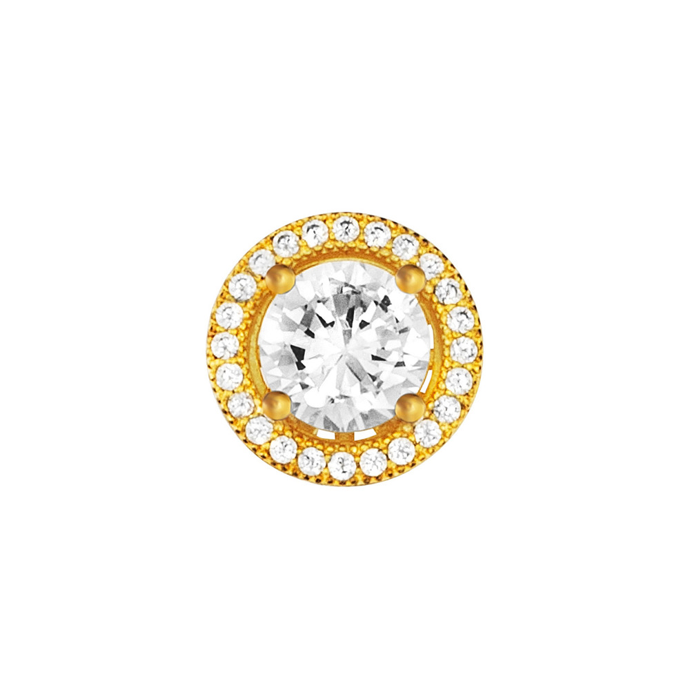 Julie Julsen Stud 925 silver gold plated with 50 cubic zirconia 