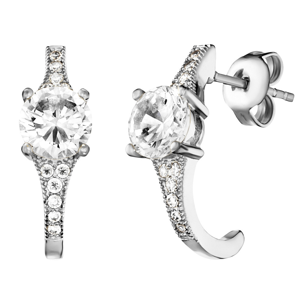 Julie Julsen Boucles d’oreilles en argent 925 avec 28 zircons