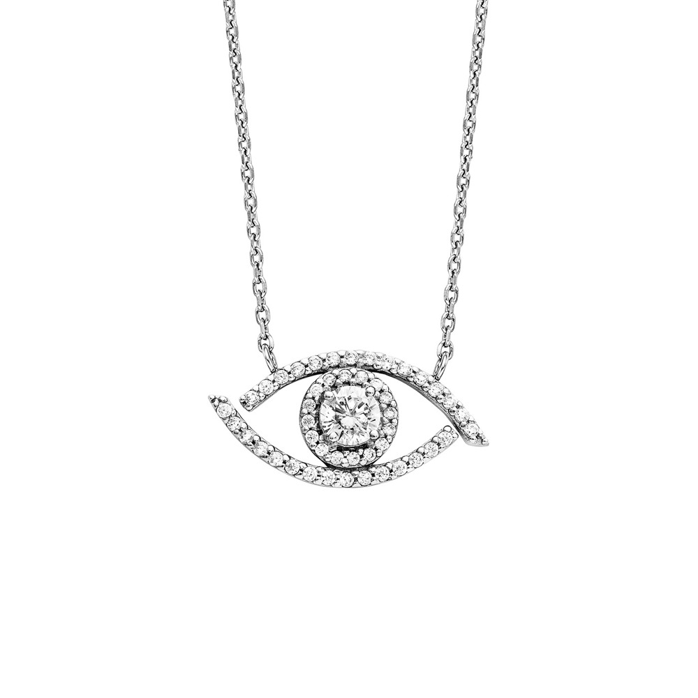 Julie Julsen Collier Chaîne d’ancrage 925 Argent avec 47 Zirkonia 38-43cm de long