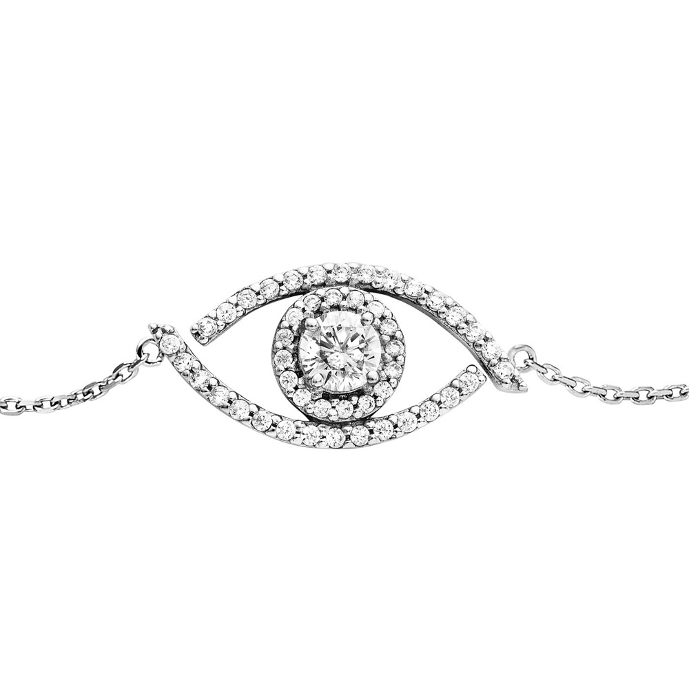 Julie Julsen Bracelet 925 Argent avec 47 Zircons 16-19cm de long