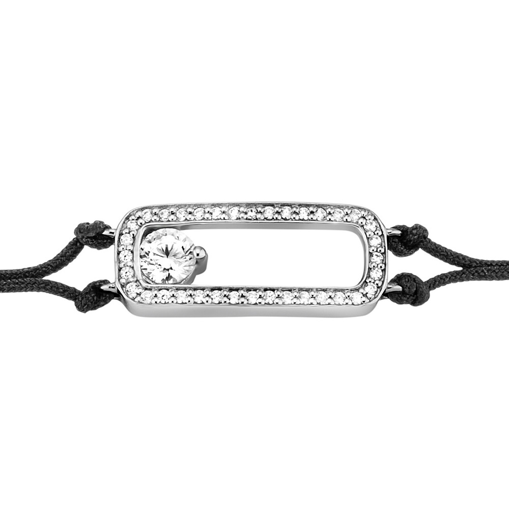 Julie Julsen Bracelet en argent 925 avec 37 Zirconia longueur variable