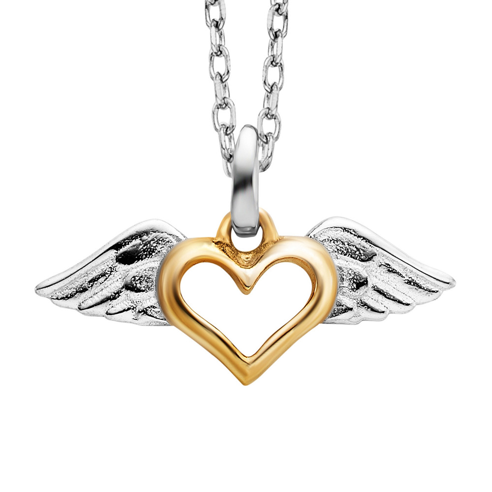 Julie Julsen Necklace anchor chain 925 silver winged heart 36-40cm long