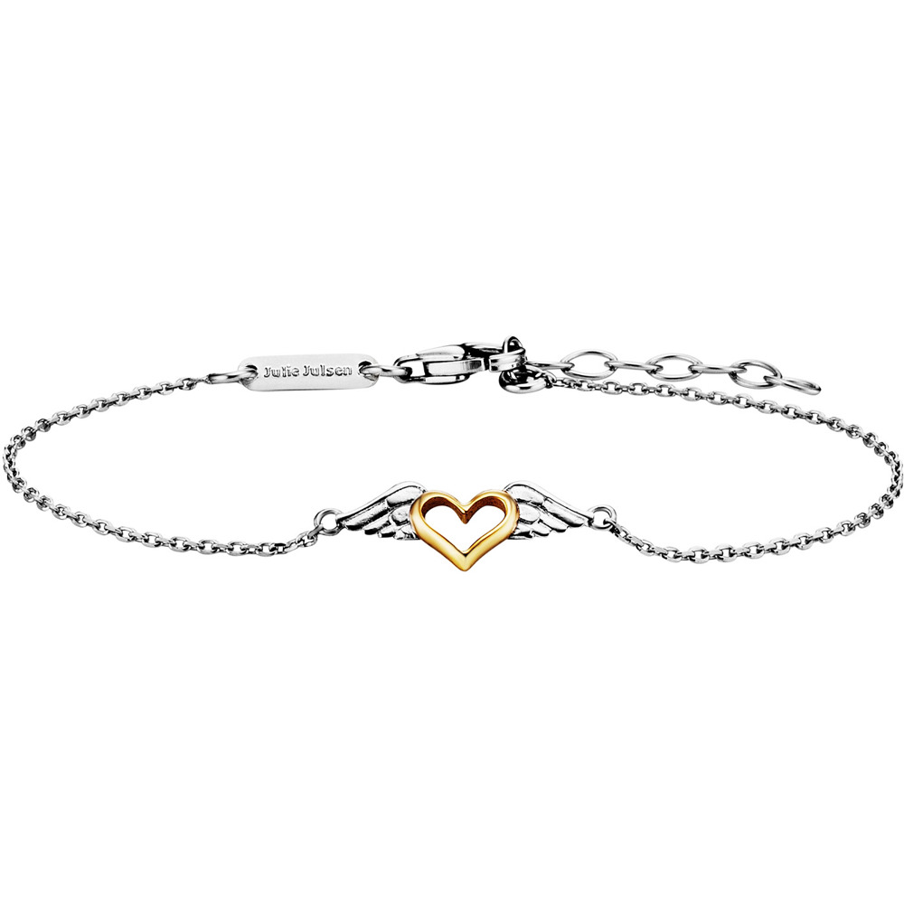 Julie Julsen Bracelet 925 silver winged heart 16-18.5cm long