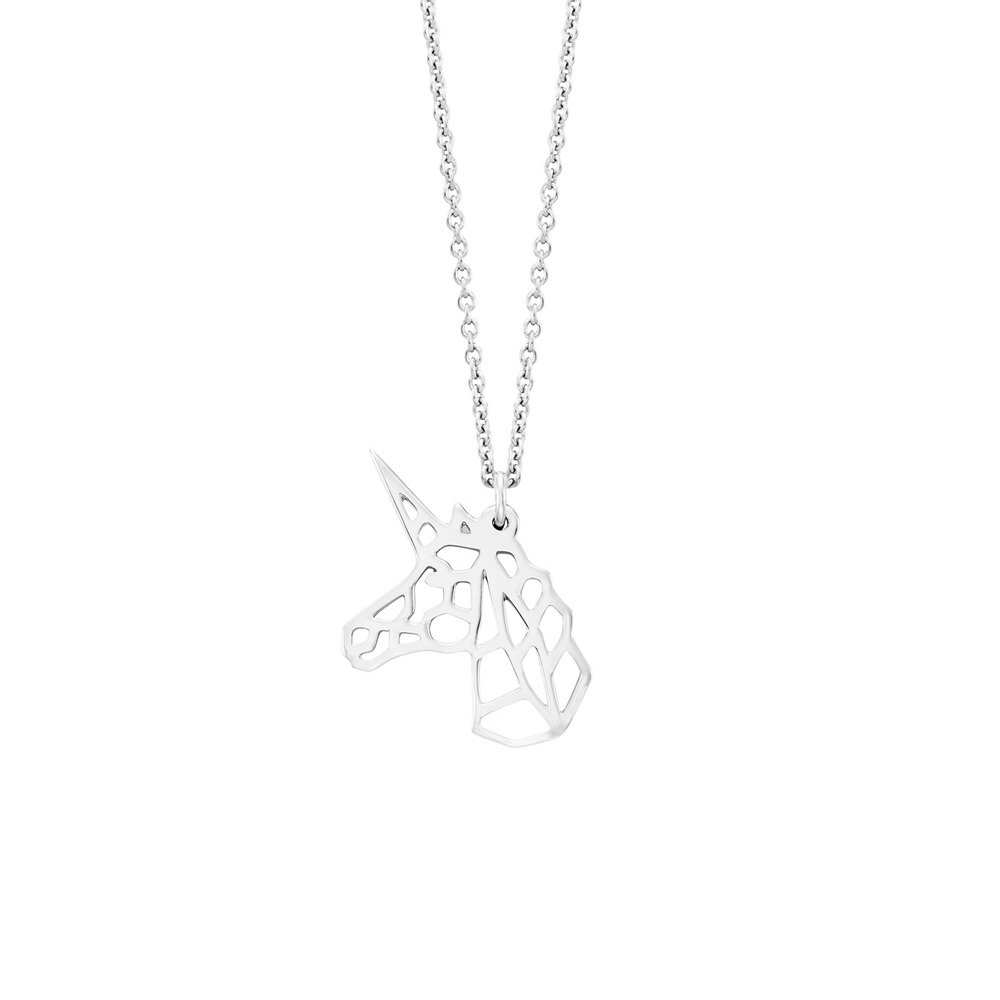 Julie Julsen Necklace anchor chain 925 silver unicorn 36-40cm long