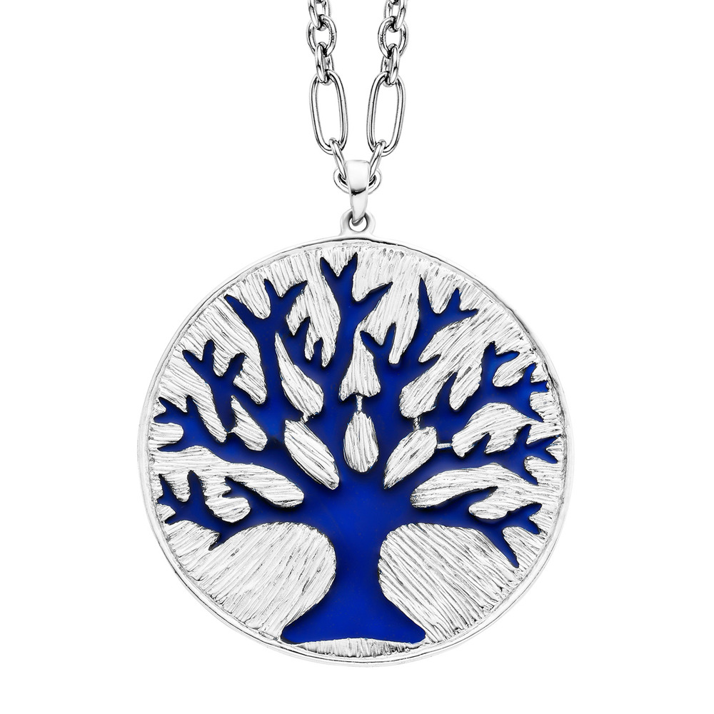 Julie Julsen Necklace Figarokette 925 silver tree of life 65cm long