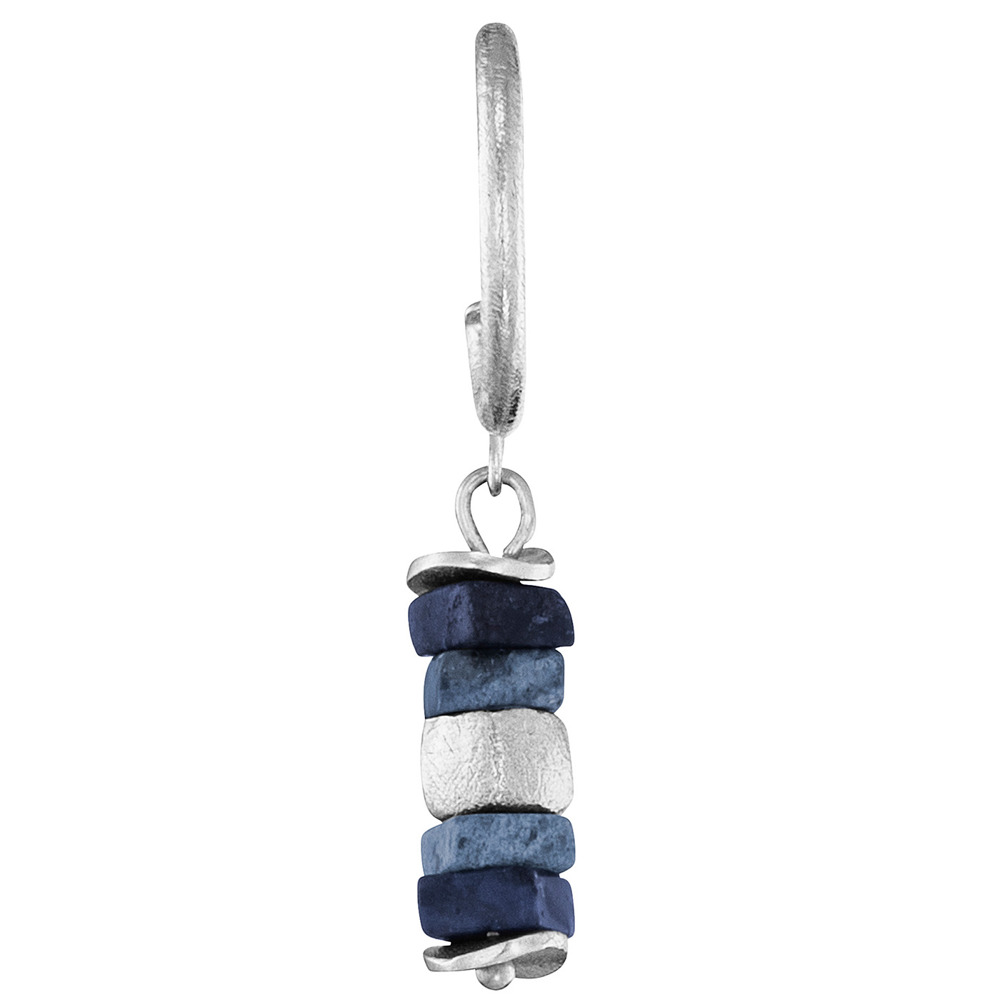 Julie Julsen Loving Stones Ohrstecker 925 Silber mit dunklen und hellen Dumortierit 1.50cm lang