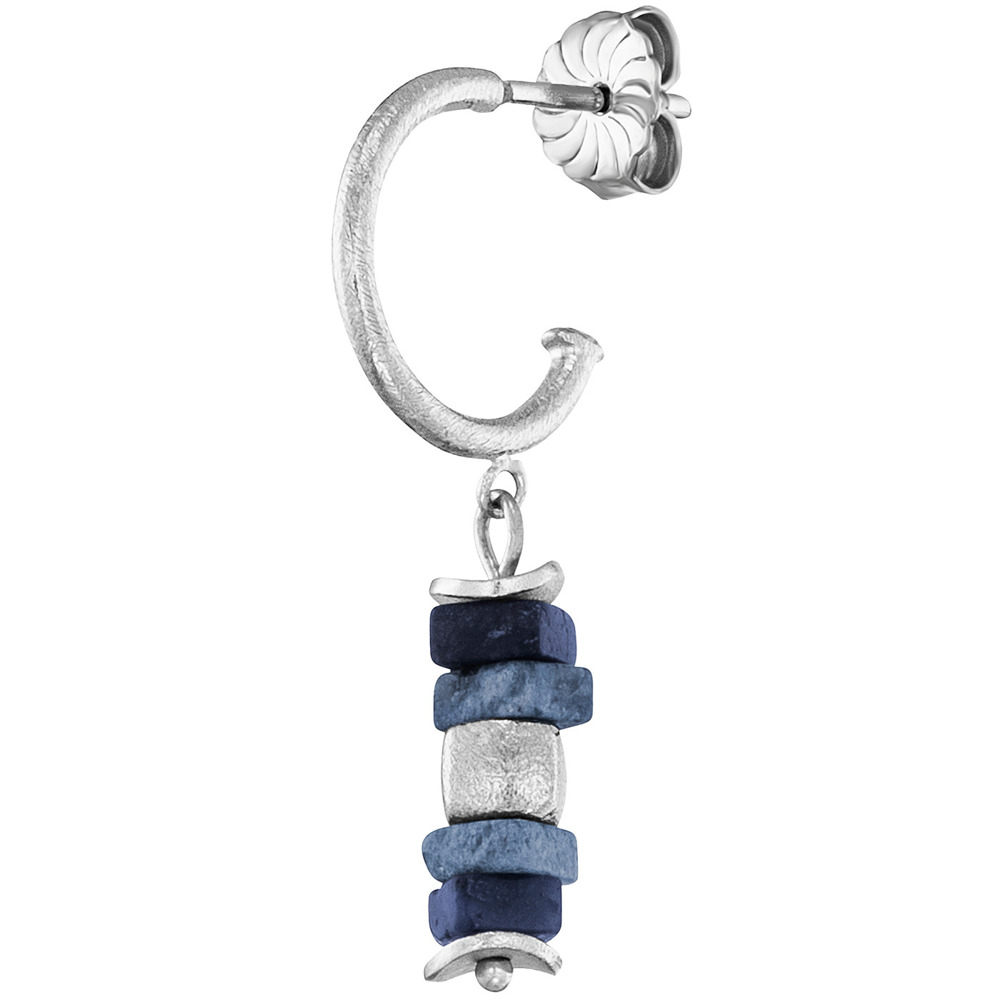 Julie Julsen Loving Stones Ohrstecker 925 Silber mit dunklen und hellen Dumortierit 1.50cm lang