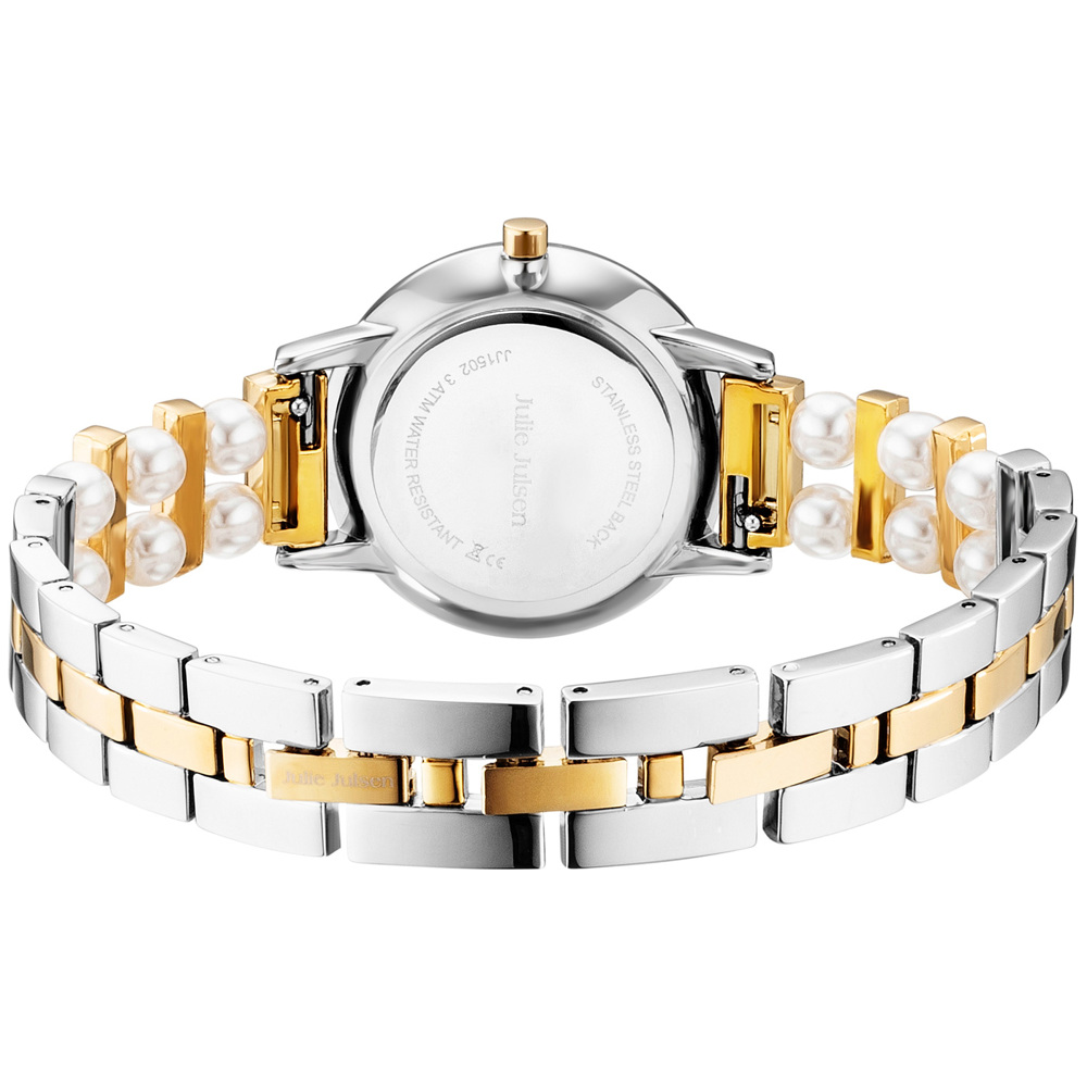 Julie Julsen Pearls Stainless steel gold plated with green mother of pearl dial